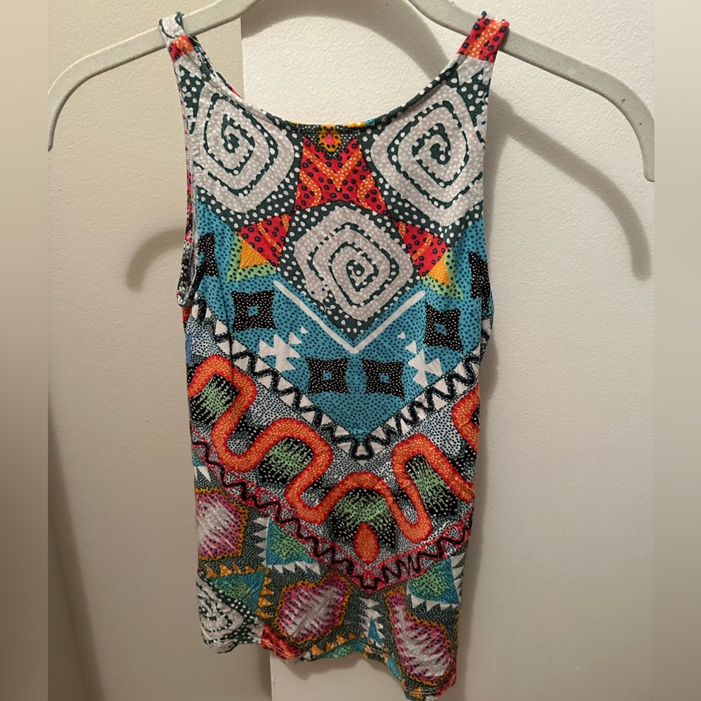 Mara Hoffman Colorful Geometric Patterned Women's Top